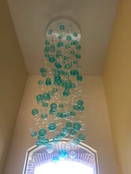 Karstā Pārdošanas Murano Stikla Burbulis Lustra LED Apaļo Kristāla Lustra par Dzīves Telpa, Kāpņu Mākslas Apdare