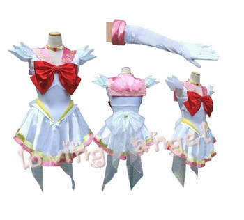 Karstā Pārdošanas Sailor Moon Sailor Chibimoon Chibi Asv Kaujas Vienādu Cosplay Kostīmu Custumized Izmēra