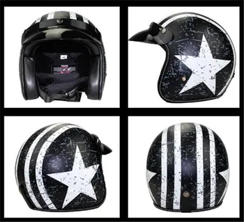 Karstā pārdošanas Voss zīmola casque moto capacete motocikla ķivere vintage ķivere augstas kvalitātes 3/4 atvērt sejas Halley ķiveres DOT
