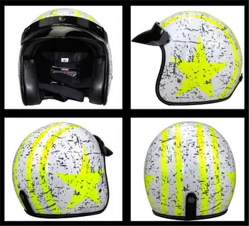 Karstā pārdošanas Voss zīmola casque moto capacete motocikla ķivere vintage ķivere augstas kvalitātes 3/4 atvērt sejas Halley ķiveres DOT