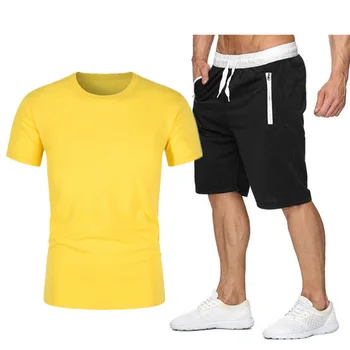 Karstā pārdošanas vīriešu jaunatnes sporta tendence vasaras ielu ar tādu pašu T-kreklu modes sieviešu un vīriešu ikdienas moderns uzvalks