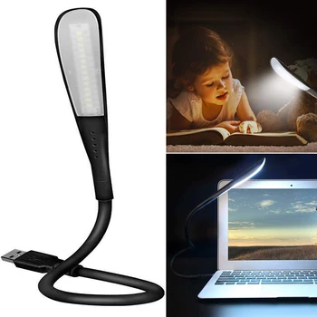 Karstā USB galda Lampa Portatīvo Klēpjdatoru USB Gaisma ar 14 Aptumšojami LED Pieskaras Slēdzis Elastīgu Gooseneck D6