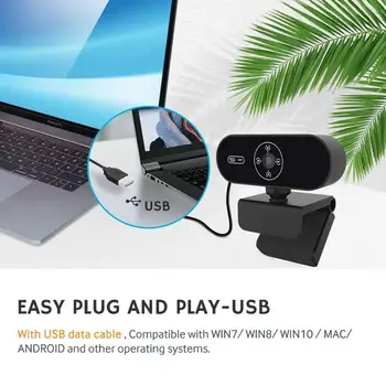 Karstā Webcam 480P/720P/1080P Full HD Tīmekļa Kamera Ar iebūvētu Mikrofonu USB Spraudni Web Cam PC Dators Macbook Klēpjdators, Desktop