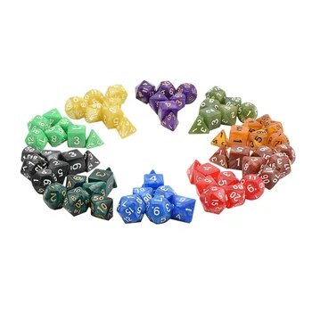Kauliņu Komplekts D4-D20 10 Krāsas Pūķi Multi Sided Loterijas galda Spēles dambretes kauliņus Pieaugušajiem Galda Polyhedral Plastmasas Rotaļu Atrakciju Rīkiem