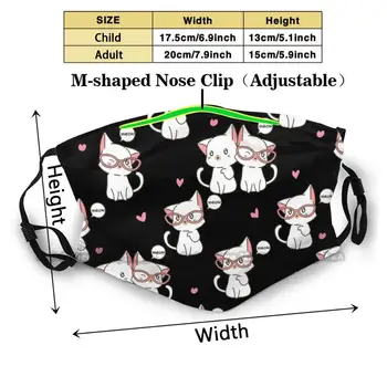 Kawaii Kaķi Pasūtījuma Dizains Pieaugušo Bērni Anti Putekļu Filtrs Diy Drukāt Mazgājams Sejas Maskas Kaķis Kitty Kitty Kitty Atkārtoti Kaķis