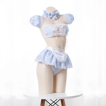Kawaii Meitenes Konfektes Mīļotā Cosplay Meitene Strapless Mežģīnēm Izšūta Apakšveļas Komplekts Anime Sexy Camisoles & Svārki Apakšveļas Komplekts Dropship