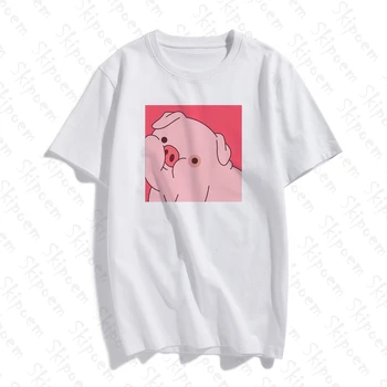 Kawaii Rozā Cūku T Krekls Sievietēm Vintage Harajuku Estētisko Tumblr Korejiešu Stilā, Kokvilnas, Ar Īsām Piedurknēm Plus Lieluma Apģērbu Streetwear