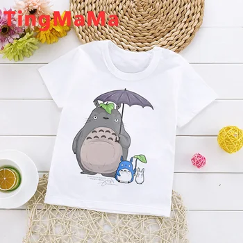 Kawaii Totoro T Krekls Bērniem Smieklīgi Japāņu Karikatūra Dedzīgs Prom Bērnu drēbītes, Studio Ghibli Anime Grafikas Tees Zēni/meitenes Augšu