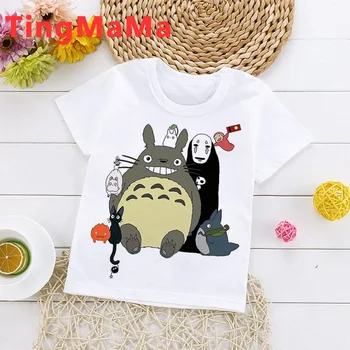 Kawaii Totoro T Krekls Bērniem Smieklīgi Japāņu Karikatūra Dedzīgs Prom Bērnu drēbītes, Studio Ghibli Anime Grafikas Tees Zēni/meitenes Augšu