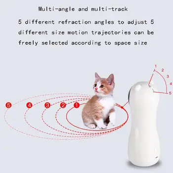 Kaķis LED Lāzera Rotaļlietas Kaķēns Interaktīvas Apmācības, Izklaides Smieklīgi Rotaļlieta Vairāku leņķa USB Maksas Pet Smart Playthings Piederumi