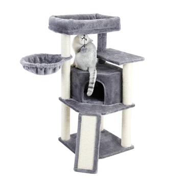 Kaķis Nesaskrāpē Tāfeles Pastu Kokā Kāpšanas Rāmis ar Šūpuļa Kaķi Tornis Pet Rotaļlietas Dzelzsbetona Kolonnas