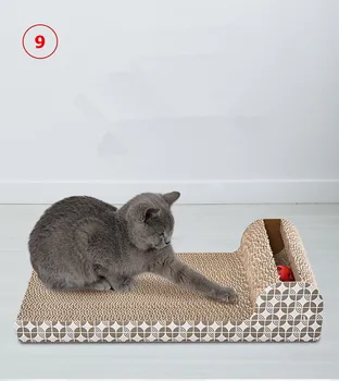 Kaķis Nulles Valdes Rotaļlietas Pad Slīpēšanas Nagus Interaktīvās Aizsargājot Mēbeles Kaķis Rotaļlietas Gofrēta Liela Izmēra Catw Scratcher Rotaļlietas