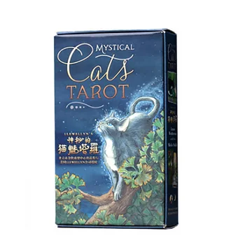 Kaķis Tarot Kārtis, Zīlēšana Kartes Spēle 12*7cm Kartes, Ķīnas Versija Par Ģimeni/Draugiem