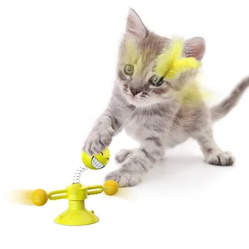 Kaķu Rotaļlieta Ilgi Pole Self-hei Vinilplašu Spalvu Bell Funny Kaķis Stick Pet Rotaļlietas Bite Izturīgs