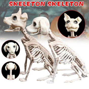 Kaķu un Suņu Skelets Rotājumi Halloween Šausmu Rotājumi Plastmasas Dzīvnieku Kauli Puse Brīvdienu Piliens Kuģniecība