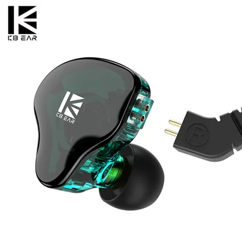 KBEAR KS2 1BA + 1DD in-ear austiņas HIFI sporta monitora austiņas darbojas gaming austiņas ar 2-pin 0.78 mm savienotājs TRI I3