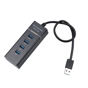 Kebidu 5Gbps 4 Port USB HUB ātrgaitas Multi USB Sadalītājs Mini 3.0 Adapteris centrs Klēpjdatoru Ultrabook Datoru Piederumi