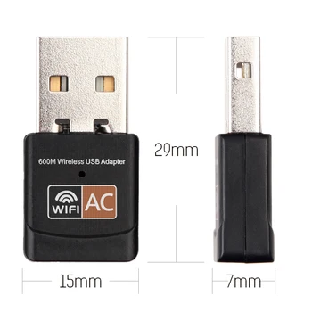 Kebidu Mini USB WiFi Adapteri 600Mbps Ārējo Bezvadu Tīkla Kartes Adapteris Bezvadu Dual Band USB Wifi Adapteri 802.11 a/b/g/n