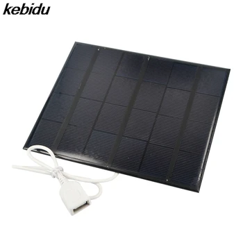 Kebidu Portatīvo 6V 3.5 W 580-600MA Saules Enerģijas Paneli, Lādētāju, USB Akumulatora Lādētājs Ierīces, Saules Paneļu uz Tālruni Valdes Barošanas Avots