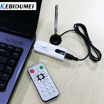 Kebidumei Ciparu Satelītu DVB T2 FM USB TV Stick Uztvērējs ar Antenu Uztvērējs Tālvadības HDTV, DVB-T2/DVB-C/FM/DAB PC, Laptop, TV