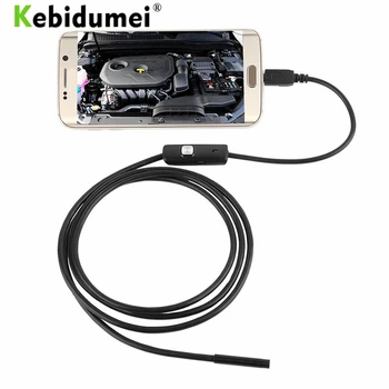 Kebidumei Tālrunis Endoskopu, 720P HD Borescope Čūska Pārbaudes Caurule Video Kameras USB Endoskopu, Ūdensizturīgs 6 LED 1m 7mm Jaunākās