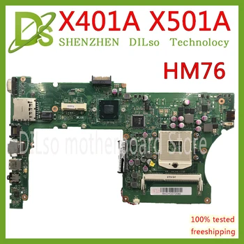 KEFU X401A HM70 Par ASUS X301A X401A X501A mātesplati sākotnējā X401A SLJ8E HM76 Atbalsta I3 I5 CPU Testa oriģināls