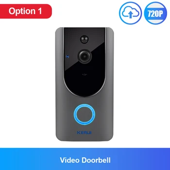 KERUI 720P Video Durvju Kameras Intercom Akumulators-jaudīgā Durvju zvans Bezvadu Piebalsot IP Wifi bezvadu Mājas Drošības Kameras Tālrunis Sensors