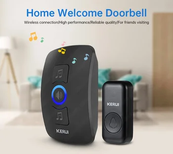 KERUI M525 Bezvadu Durvju Komplekts Home Security Smart Durvju zvans Zvana Ūdensizturīgs Āra Touch Pogu Super Ilgi, Pārvades