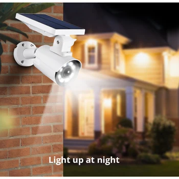 KERUI Viltus Kameras LED Baltas gaismas Lukturi, Saules Enerģijas Ar Akumulatoru Reāli Izskatās Ūdensizturīgs Bezvadu Mājas Drošības Dummy Kameras