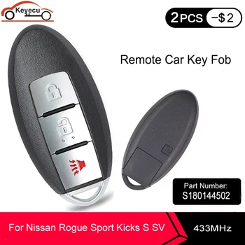 KEYECU Keyless-Go Smart Remote Taustiņu 3B 434MHz PCF7953M HITAG AES 4A Nissan Rogue Sporta Kicks S SV 2018 2019 2020 S180144502