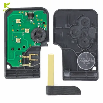 KEYECU Nomaiņa Smart Remote Key Kartes 3 Pogu 433MHz PCF7947(ID46) par Renault Megane 2, Gleznainā 2003-2008 P/N: 7701209132