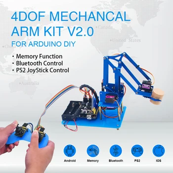 Keyestudio 4DF Mehāniskās PS2 Kursorsviru, Metāla Robota Roka Mācību Starter Kit V2.0 Arduino DIY