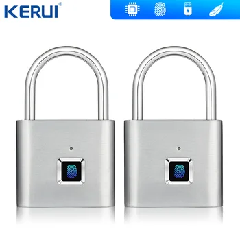 Keyless USB Lādējamu Durvju slēdzenes pirkstu Nospiedumu Smart Lock piekaramās Slēdzenes Ātri Atslēgt Cinka sakausējuma Metāla drošības aizsardzība