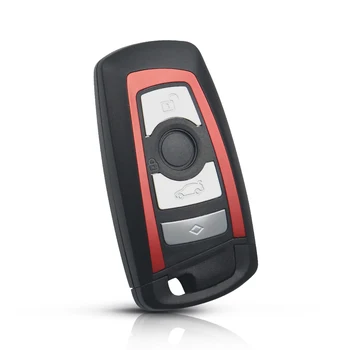 KEYYOU 3/4 Pogu Smart Remote Taustiņu Apvalks Gadījumā Fob BMW CAS4 F 3 5 7 Sērijas E90, E92 E93 X5 Automašīnu Atslēgu Gadījumā, Ievietojiet Atslēgu Asmens