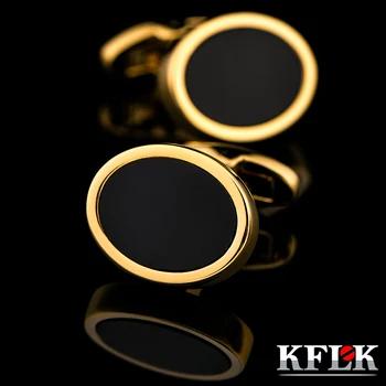 KFLK zīmolu vīriešu krekli, aproču pogas, zelta aplis pogu augstas kvalitātes bezmaksas piegāde karstā kāzu dāvanu aproču pogas 2020 