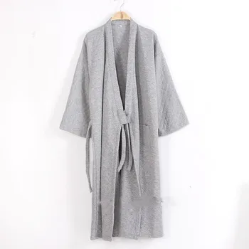 Kimono Naktskrekls Vīriešu Rudens un Ziemas Kokvilnas Peldmēteļi Sabiezējumu Gaisa Slāņa Plus Lieluma Pidžamas Mājas Drēbes un Vēja Yukata