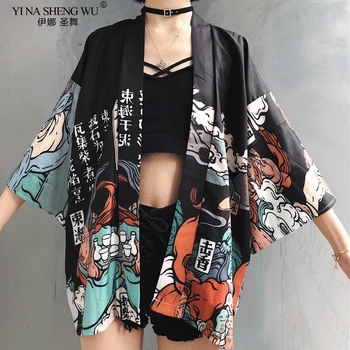Kimonos sieviete 2020. gadam Japāņu kimono jaka cosplay krekls, blūze sievietēm Japāņu yukata sieviešu vasaras pludmales kimono