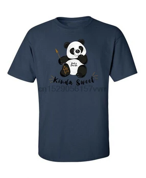 Kinda Salds Panda Jaunums Smieklīgi Dzīvnieki Cute Grafikas Unisex T-Krekls(1)
