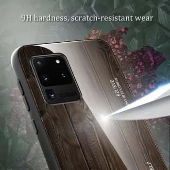 KISSCASE Koksnes Graudu Rūdīts Stikls Telefonu Gadījumā Samsung Galaxy S20 Ultra S10 S9 Piezīme 10 9 Plus A51 A71 A81 A91 A70 A50 Gadījumos