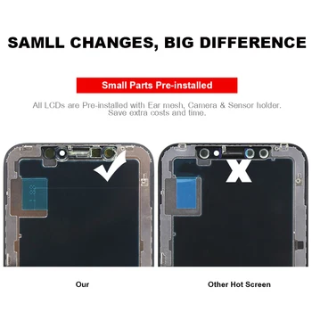 Klases iPhone XS tianma LCD Displejs Priekš IPhone XS Touch Screen tianma Ar Digitizer Nomaiņa Montāžas Detaļas Melns