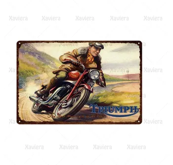 Klasisko Motociklu Marku Retro Metāla Plāksne Vintage Skārda Zīme Mājas Sienas Mākslas Apdare, Plakātu, Garāžas Bārs Kluba Retro Sienas Uzlīme