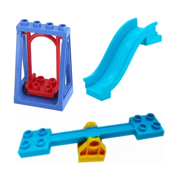 Klasisks Gabals, Liela izmēra diy celtniecības bloki, rotaļlietas, celtniecības piederumi saderīgu legoe bloki daļas rampa bloki diy slaidu