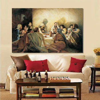 Klasiskā Plakāti un Izdrukas Sienas Mākslas Audekla Glezna Jēzus Pēdējo Vakariņu Dekoratīvās Glezniecības par dzīvojamo Istabu Mājas Dekoru