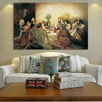 Klasiskā Plakāti un Izdrukas Sienas Mākslas Audekla Glezna Jēzus Pēdējo Vakariņu Dekoratīvās Glezniecības par dzīvojamo Istabu Mājas Dekoru