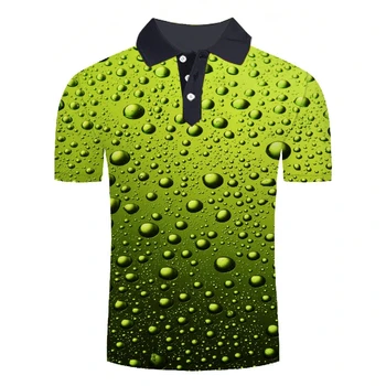 Klasiskās alus burbulis Polo krekls vīriešiem iespiesti 3d topi krekls Vīriešu Vasaras īsām piedurknēm krekli vīriešu ātri sausas sporta veidiem, polo krekli vīrietis