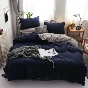 Klasiskās vienkrāsainu gultas komplekts gultas veļa, sedziņas pārvalks komplekti lapas augstas kvalitātes mīksta spilvendrānas karalis, karaliene, pelēks, zils, rozā, sarkans