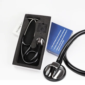 Klasiskās Vienu Galvu Black Master Kardioloģijas Profesionālajām Estetoscopio Medicīnas Gudrs Ārsts, Medmāsa Stethoscope