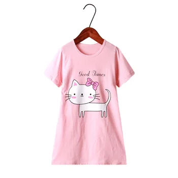 Kleita Meitenēm Nightdress Drēbes Summer Cartoon Naktskrekls Bērnu Apģērbs Ar Īsām Piedurknēm Pidžamu Kleitu Bērni Homewear