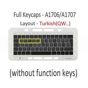 Klēpjdators A1706 A1707 A1708 Atslēgas Keycaps turku Turcija Galvenie Klp Nomaiņa Macbook Pro Retina 13