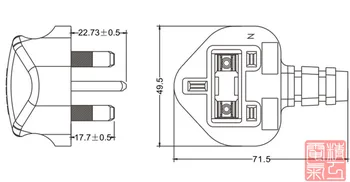 Klēpjdators Portatīvo Strāvas Vadu, UK Plug BS1363 13A, Lai IEC320 C5 PC Īss Kabelis, 20cm